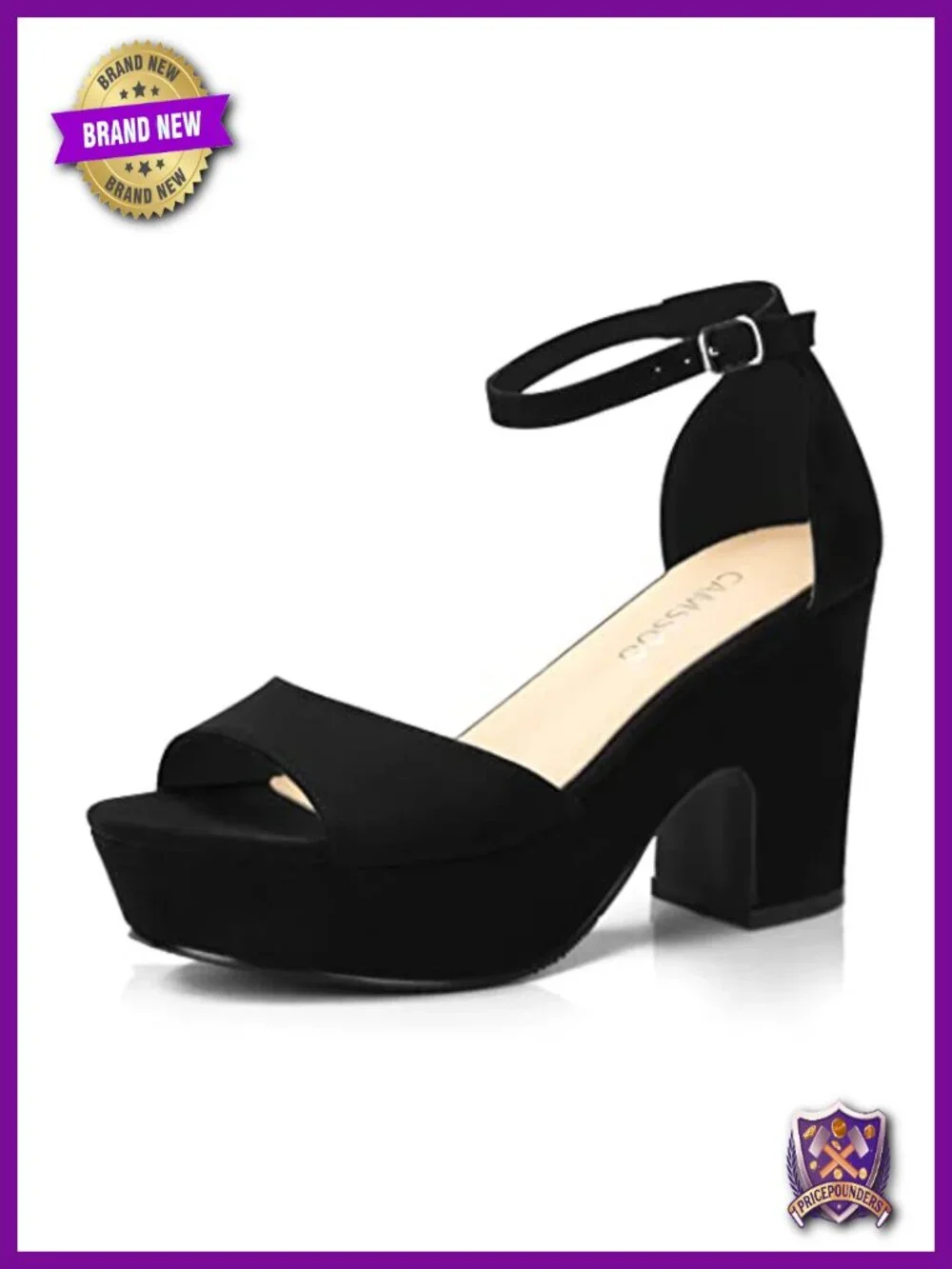 Chunky Heel Platform Sandals Open Toe Ankle Strap Wedges Non-Slip Dress Shoes